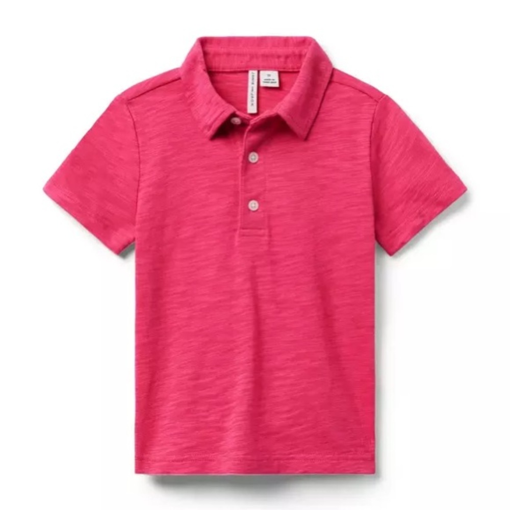 NWT Janie and Jack The Slub Polo in Bright Pink, 5
